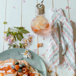 dish with flower